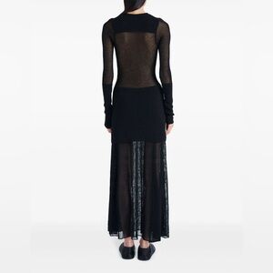 Proenza Schouler Black and Sheer Maxi Dress (NEW with label)